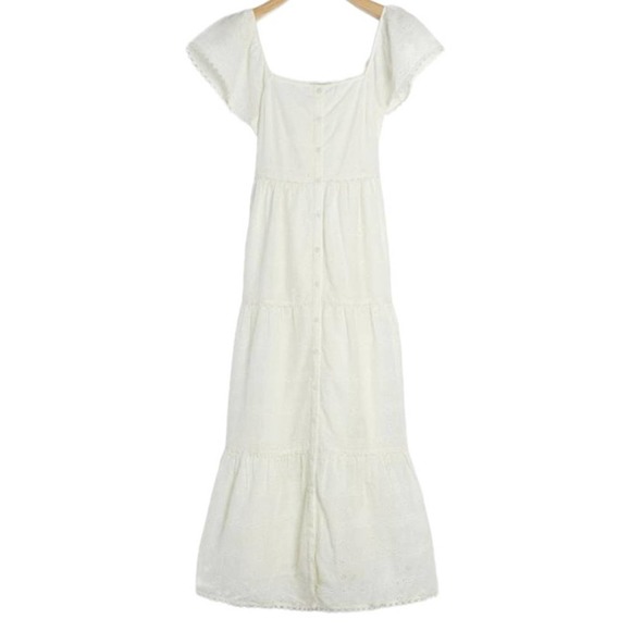 Anthropologie Dresses & Skirts - EUC Anthropologie Othilia Livienne Eyelet Maxi Dress in Ivory White Size 4